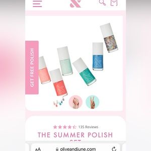 Olive and June- The Summer Polish Set + Super Glossy Top Coat